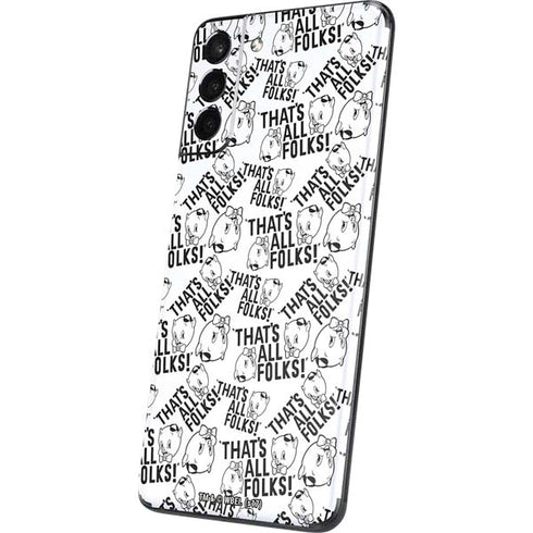 Looney Tunes Porky Pig Black and White Galaxy S21 Plus 5G Skin