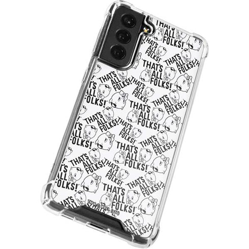 Looney Tunes Porky Pig Black and White Galaxy S22 Clear Case