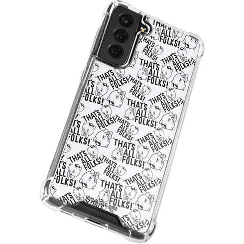Looney Tunes Porky Pig Black and White Galaxy S22 Plus Clear Case