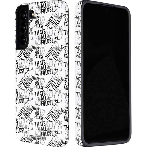 Looney Tunes Porky Pig Black and White Galaxy S22 Plus Pro Case