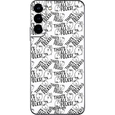 Looney Tunes Porky Pig Black and White Galaxy S22 Plus Skin