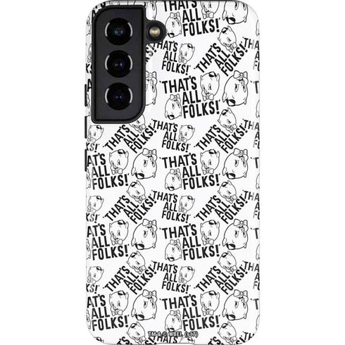 Looney Tunes Porky Pig Black and White Galaxy S22 Pro Case