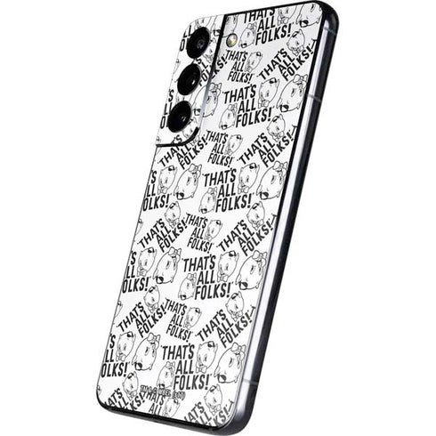 Looney Tunes Porky Pig Black and White Galaxy S22 Skin