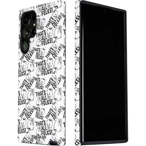 Looney Tunes Porky Pig Black and White Galaxy S22 Ultra Pro Case