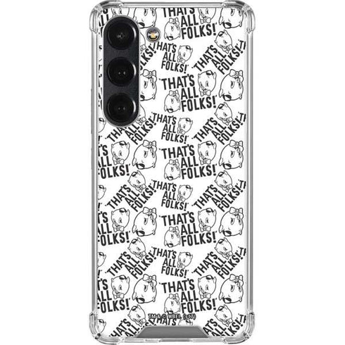 Looney Tunes Porky Pig Black and White Galaxy S23 Clear Case