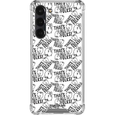 Looney Tunes Porky Pig Black and White Galaxy S23 Plus Clear Case