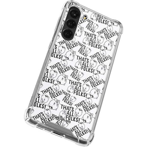 Looney Tunes Porky Pig Black and White Galaxy S23 Plus Clear Case