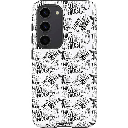 Looney Tunes Porky Pig Black and White Galaxy S23 Pro Case