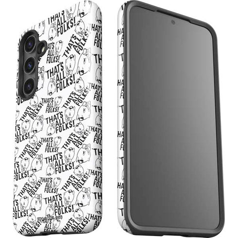 Looney Tunes Porky Pig Black and White Galaxy S24 Plus Impact Case