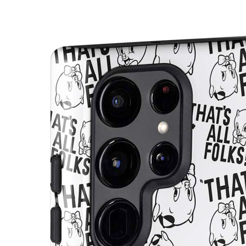 Looney Tunes Porky Pig Black and White Galaxy S24 Ultra Impact Case