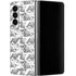 Looney Tunes Porky Pig Black and White Galaxy Z Fold4 5G Skin