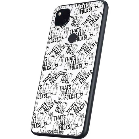 Looney Tunes Porky Pig Black and White Google Pixel 4a Skin