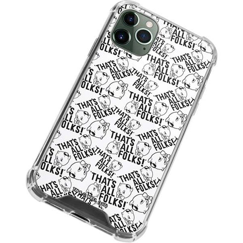 Looney Tunes Porky Pig Black and White iPhone 11 Pro Max Clear Case