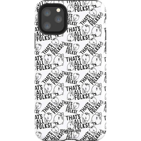 Looney Tunes Porky Pig Black and White iPhone 11 Pro Max Impact Case
