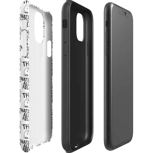 Looney Tunes Porky Pig Black and White iPhone 11 Pro Max Impact Case