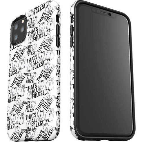 Looney Tunes Porky Pig Black and White iPhone 11 Pro Max Impact Case