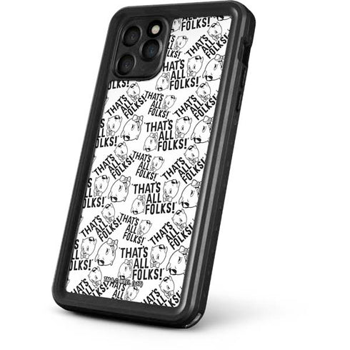 Looney Tunes Porky Pig Black and White iPhone 11 Pro Max Waterproof Case