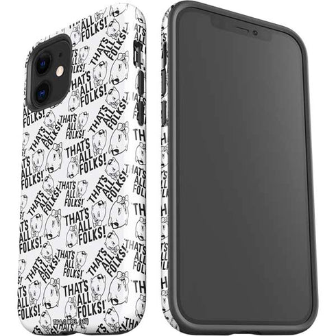 Looney Tunes Porky Pig Black and White iPhone 12 Mini Impact Case