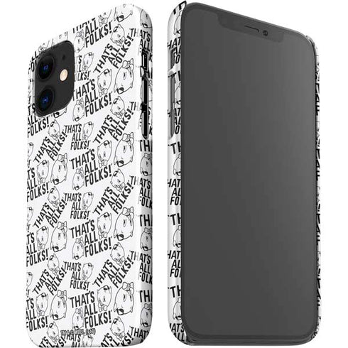 Looney Tunes Porky Pig Black and White iPhone 12 Mini Lite Case