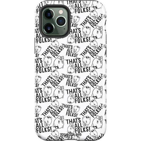 Looney Tunes Porky Pig Black and White iPhone 12 Pro Max Impact Case