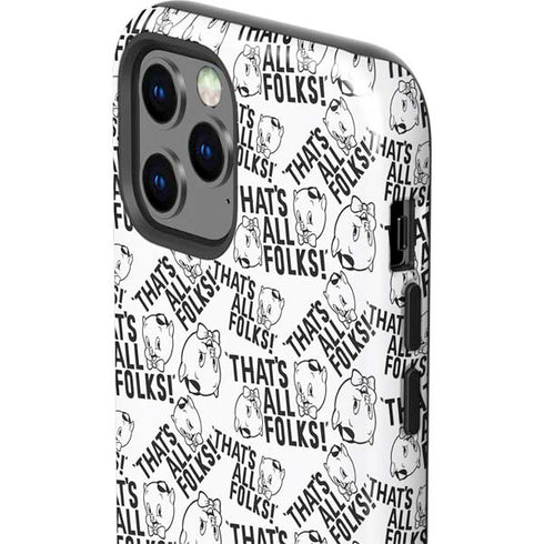 Looney Tunes Porky Pig Black and White iPhone 12 Pro Max Impact Case