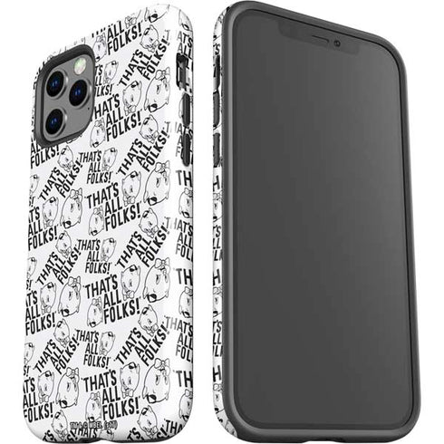 Looney Tunes Porky Pig Black and White iPhone 12 Pro Max Impact Case