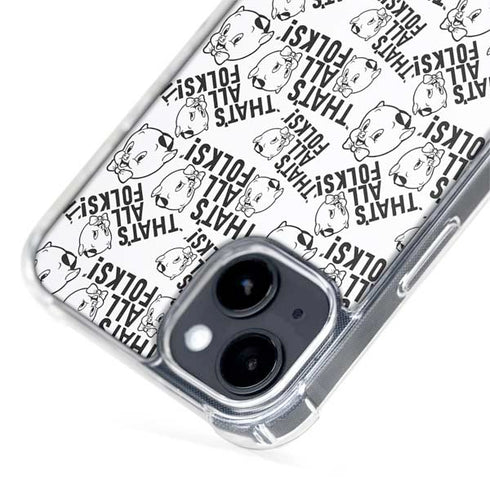 Looney Tunes Porky Pig Black and White iPhone 13 MagSafe Case