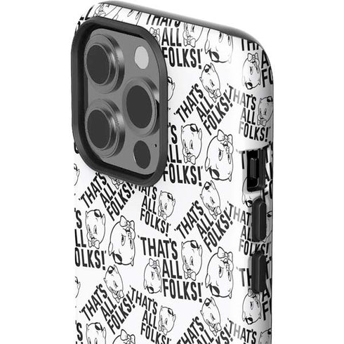 Looney Tunes Porky Pig Black and White iPhone 13 Pro Impact Case
