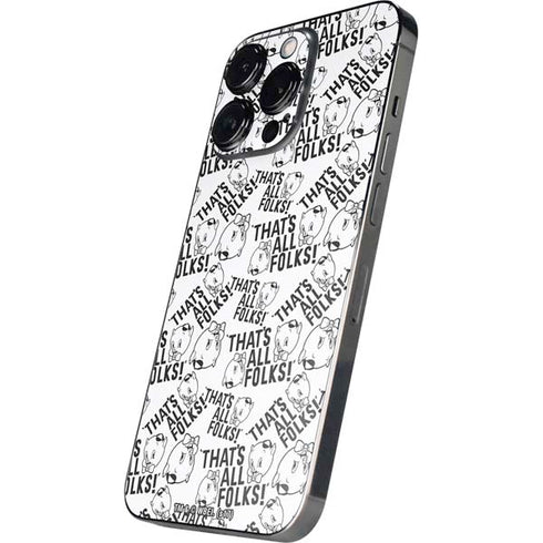 Looney Tunes Porky Pig Black and White iPhone 13 Pro Skin