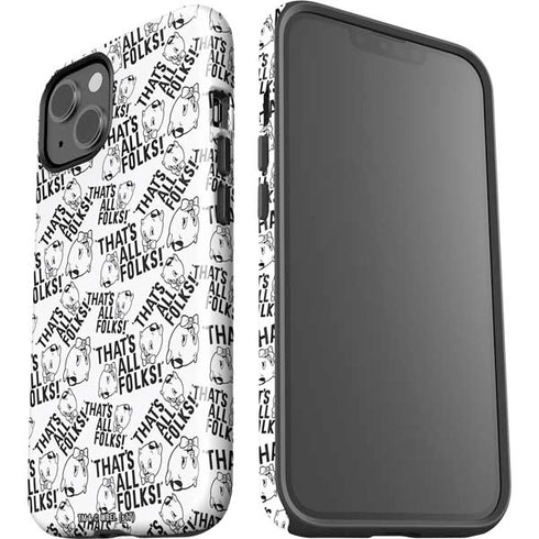 Looney Tunes Porky Pig Black and White iPhone 14 Impact Case