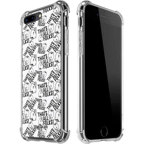 Looney Tunes Porky Pig Black and White iPhone 7/8 Plus Clear Case