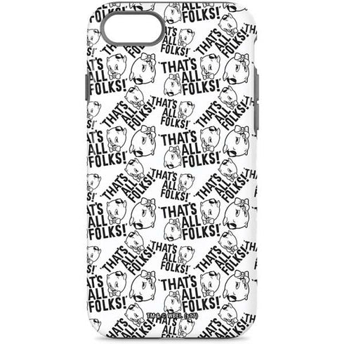 Looney Tunes Porky Pig Black and White iPhone 8 Pro Case