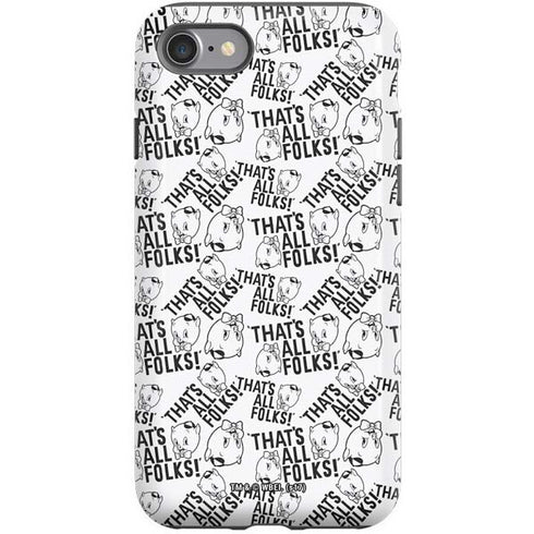 Looney Tunes Porky Pig Black and White iPhone SE (2nd & 3rd Gen) Pro Case