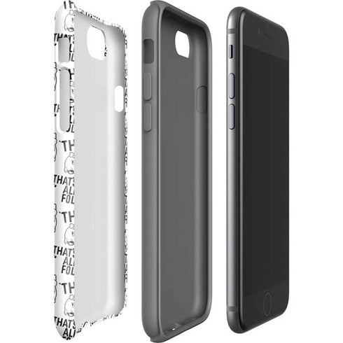 Looney Tunes Porky Pig Black and White iPhone SE (2nd & 3rd Gen) Pro Case