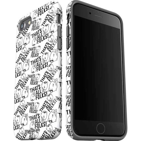 Looney Tunes Porky Pig Black and White iPhone SE (2nd & 3rd Gen) Pro Case