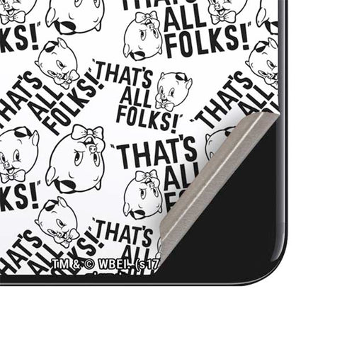 Looney Tunes Porky Pig Black and White iPhone SE (2nd & 3rd Gen) Skin