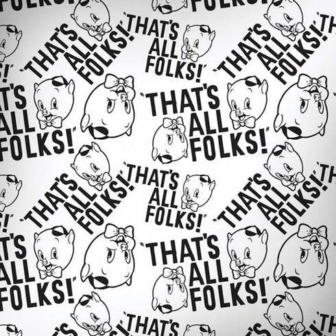 Looney Tunes Porky Pig Black and White iPhone X Pro Case