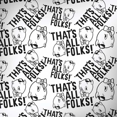 Looney Tunes Porky Pig Black and White iPhone X Skin