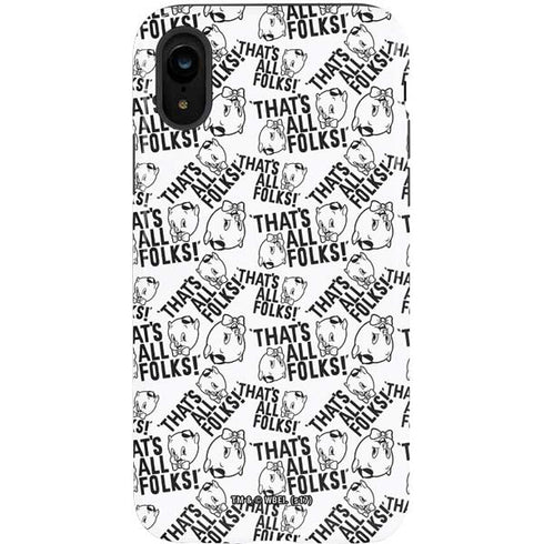 Looney Tunes Porky Pig Black and White iPhone XR Pro Case