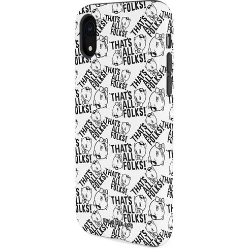 Looney Tunes Porky Pig Black and White iPhone XR Pro Case
