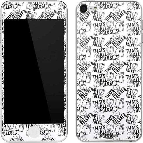 Looney Tunes Porky Pig Black and White Apple iPod Skin