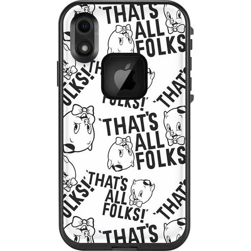Looney Tunes Porky Pig Black and White LifeProof Fre iPhone Skin
