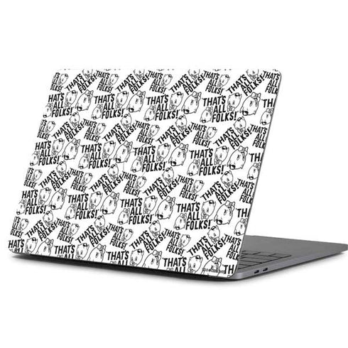 Looney Tunes Porky Pig Black and White Apple MacBook Pro 13-inch Skin