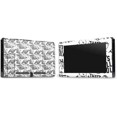 Looney Tunes Porky Pig Black and White Nintendo Switch Bundle Skin
