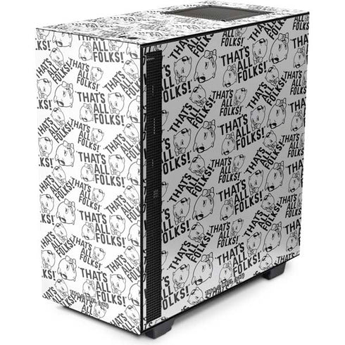 Looney Tunes Porky Pig Black and White NZXT H510 Compact ATX Mid-Tower Case Skin