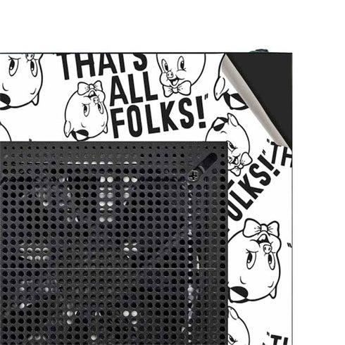 Looney Tunes Porky Pig Black and White NZXT H510 Compact ATX Mid-Tower Case Skin