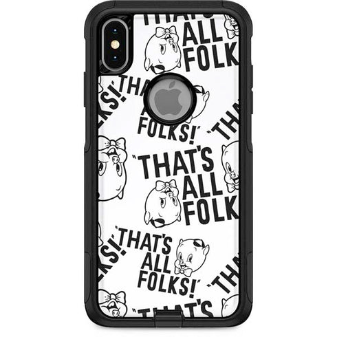 Looney Tunes Porky Pig Black and White Otterbox Commuter iPhone Skin