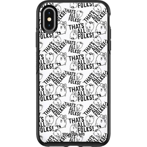 Looney Tunes Porky Pig Black and White Otterbox Symmetry iPhone Skin