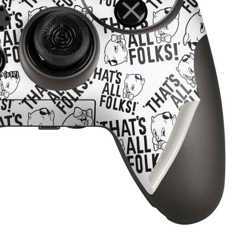 Looney Tunes Porky Pig Black and White PlayStation Scuf Vantage 2 Controller Skin