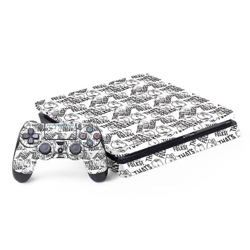 Looney Tunes Porky Pig Black and White PS4 Slim Bundle Skin